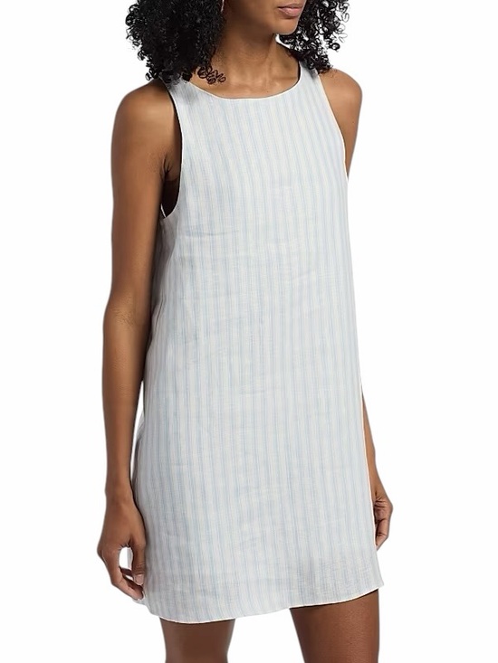 Reformation Dresses & Skirts - Reformation Jessi Blue & White Striped Linen Mini Dress Womans 10